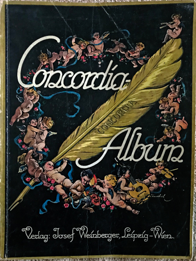 Colour image of the front cover: design incorporating cherubs playing musical instruments
