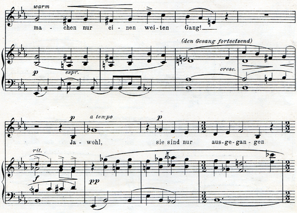 Kindertotenlieder No. 4, bb. 19-26, piano-vocal score, first edition