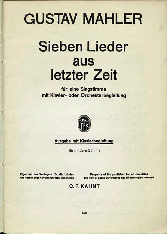 Colour facsimile of the title page of (probably) the first Kahnt collective edition (1917)