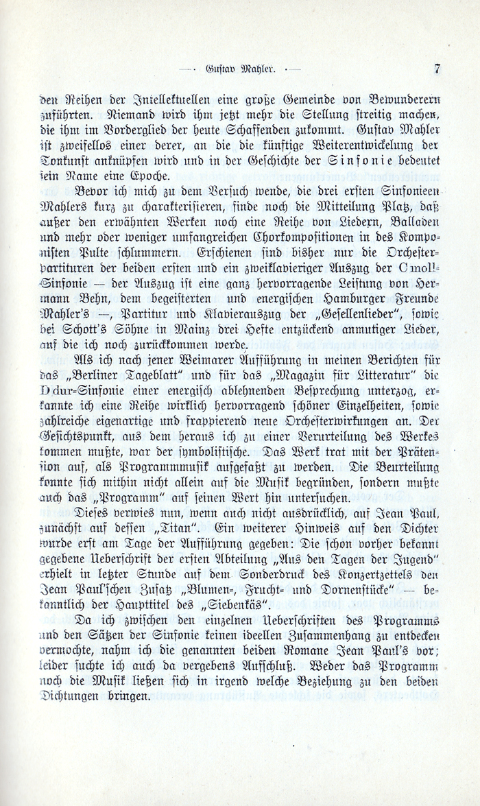 Facsimile of Ernst Otto Nodnagel, Jenseits von Wagner und Liszt, p. 7
