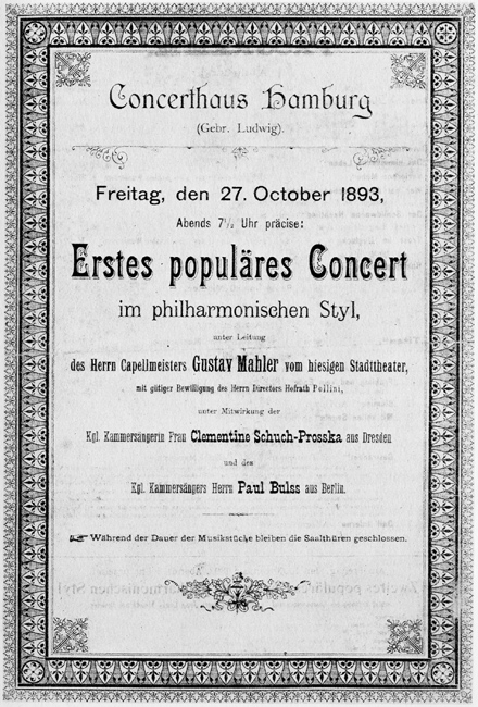 Hamburg, 27 October 1893: Mahler I conducted by the composer