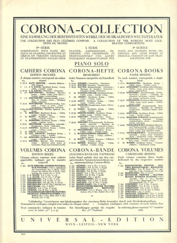 Colour facsiline of the back wrapper used for Corona volumes C46-48