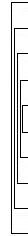 Graphic symbol: a vertical bracket indicating that ten folios (listed one above the other in the table) form a fascicle of five nested bifolia