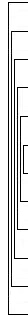 Graphic: six nested vertical brackets indicating that a group of six bifolios (twelve sheets in the table) form a single gathering