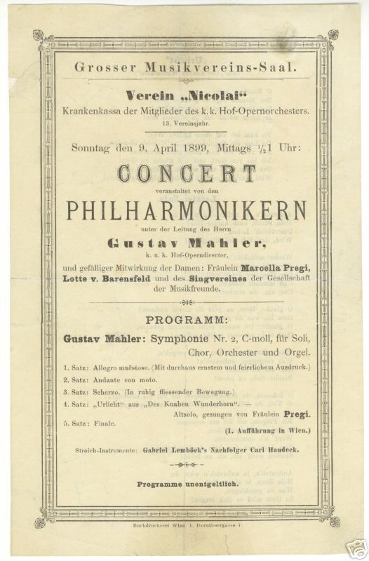 Colour facsimile of the programme 