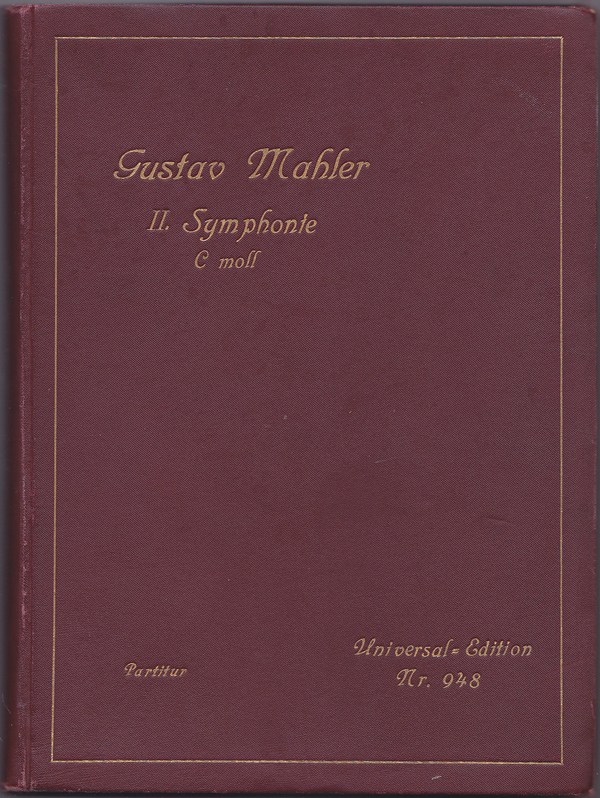 Colour facsimile of the front cover of Symphony No. 2, PS1c (Prachtausgabe)