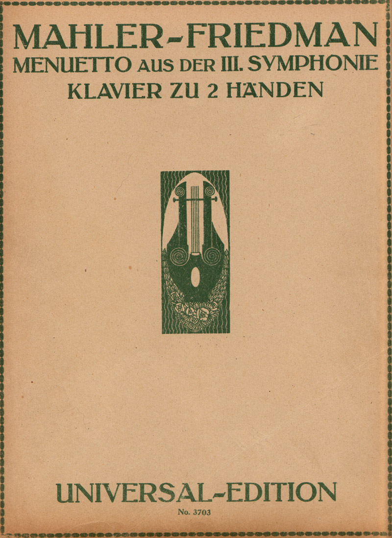 Symphony No. 3, Second Movement, First edition, second issue, front wrapper (1920)