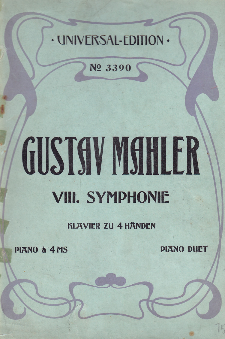 Colour facsimile of the front wrapper of  the first edition of the piano duet arrangement