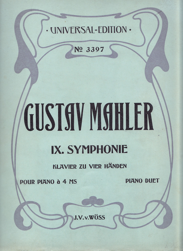 Colour facsimile of the front wrapper of the first edition, first impression, of the piano duet arrangement of the Ninth Symphony